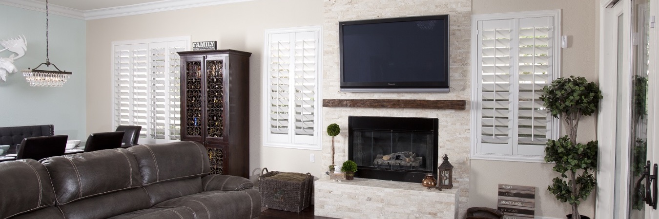 Polywood shutters in a Kingsport living room