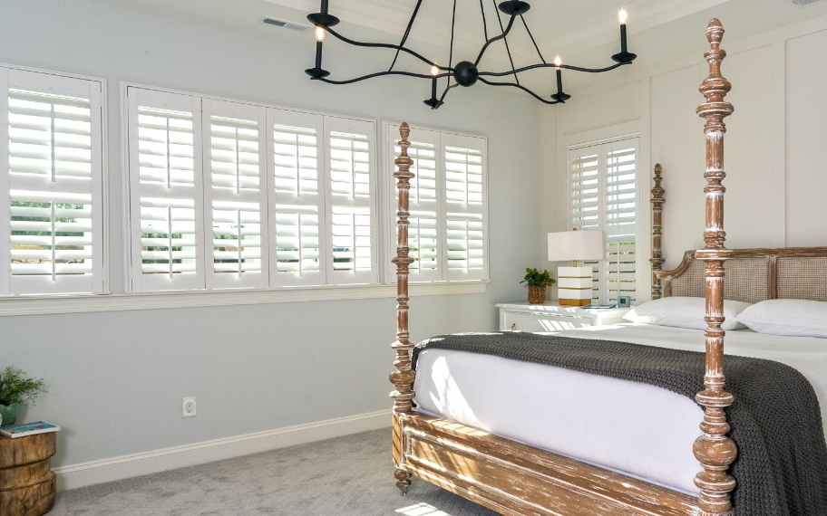 Shutters in a bedroom in Bluff City