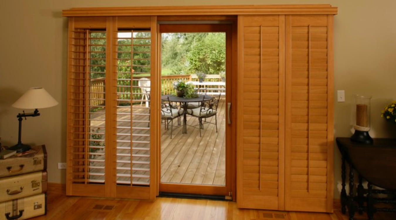 Sliding Glass Door Shutters In Kingsport Sunburst Tn Sliding Glass Door Shutters In, Patio Door Wooden Shutters