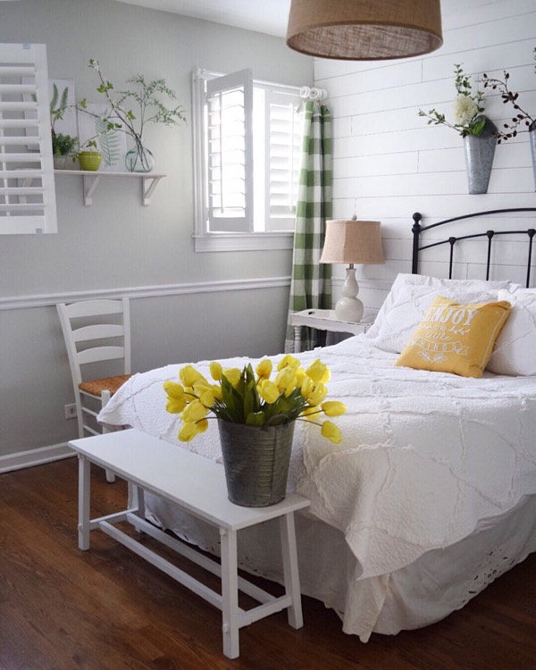 Bluff City cottage bedroom shutters