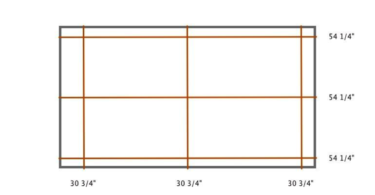 Bluff City indoor shutter measurement diagram