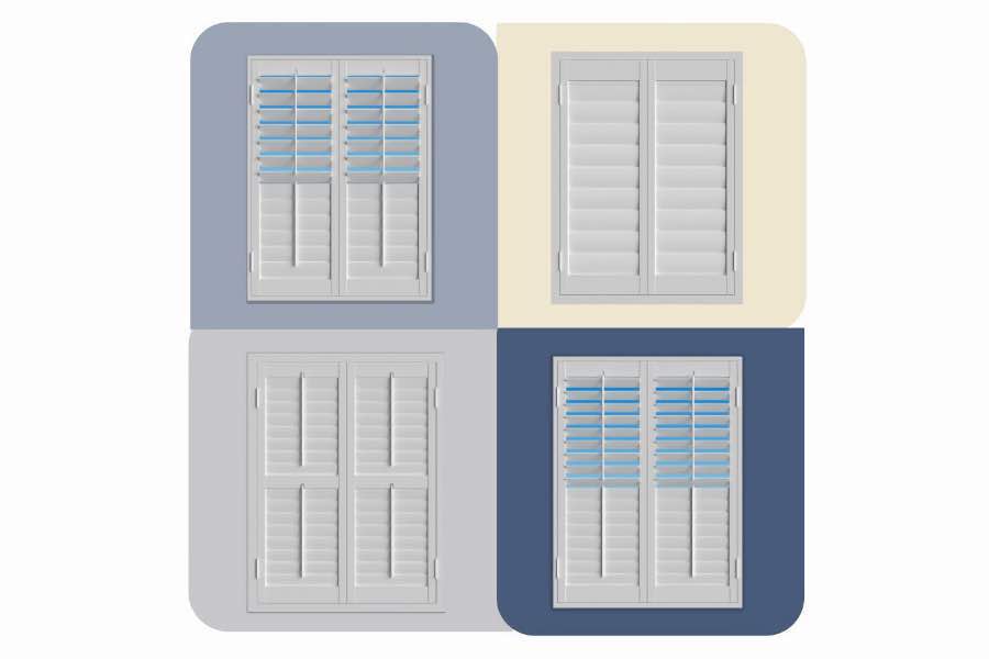 Use the Shutter Designer to see how Polywood shutters look with your Bluff City home's wall colors. Four images of Polywood shutters from the Shutter Designer
